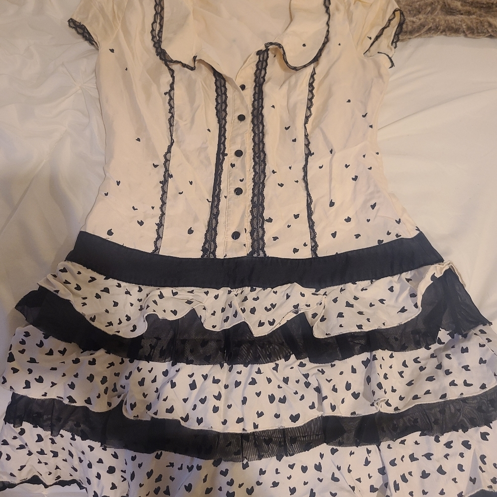 Bebe ruffle mini dress